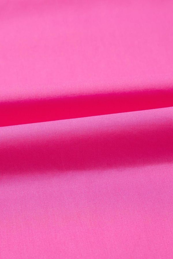 Blouses | Bright Pink Scallop Trim V Neck Layered Short Sleeve Blouse - Women - Image 6