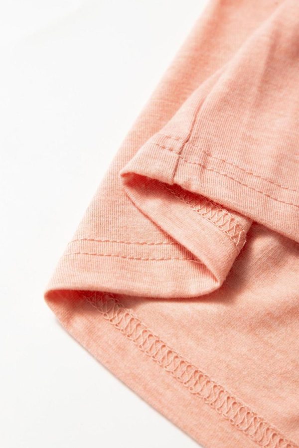 Blouses | Fushia Smocked Front V Neck Pleated Babydoll Short Sleeve Top - Women - Image 4