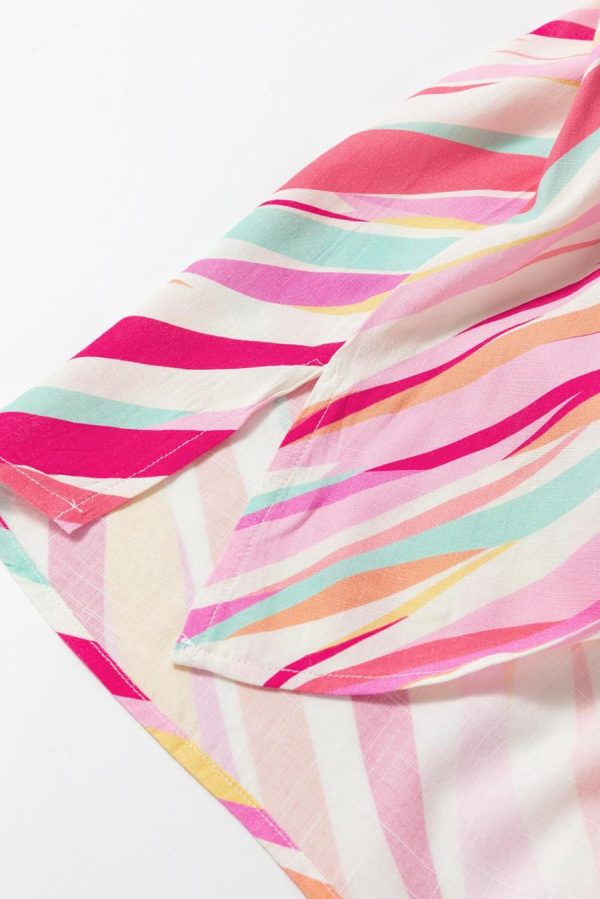 Blouses | Multicolour Abstract Print High Low Blouse - Women - Image 6