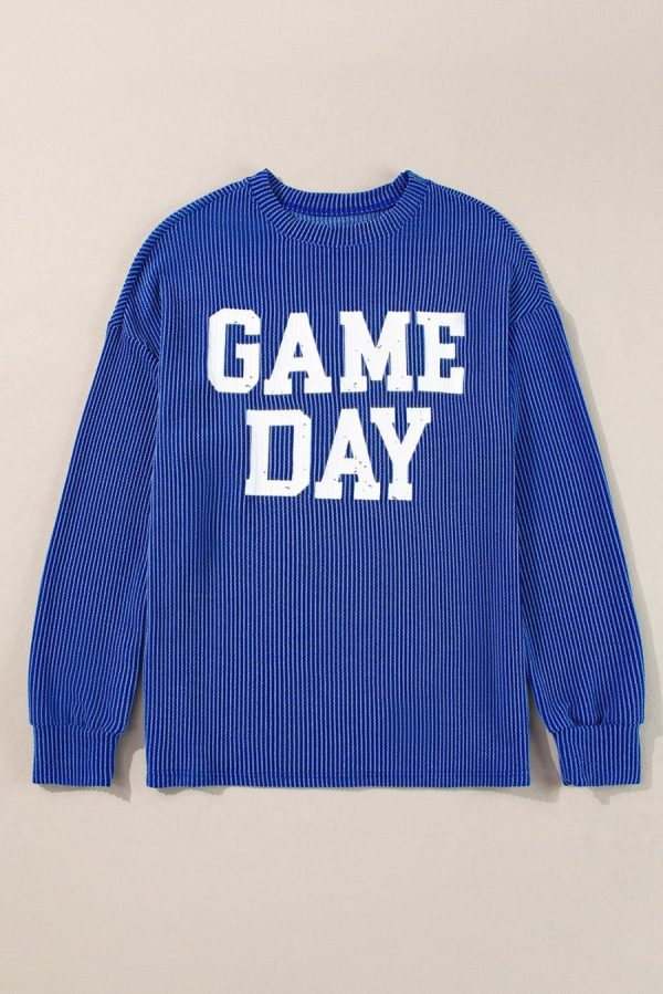Long Sleeve Tops | Bluing Corded Game Day Graphic Long Sleeve Top - Women - Image 2