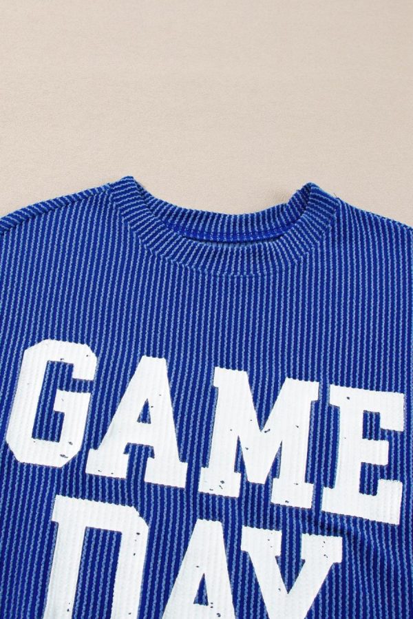 Long Sleeve Tops | Bluing Corded Game Day Graphic Long Sleeve Top - Women - Image 4