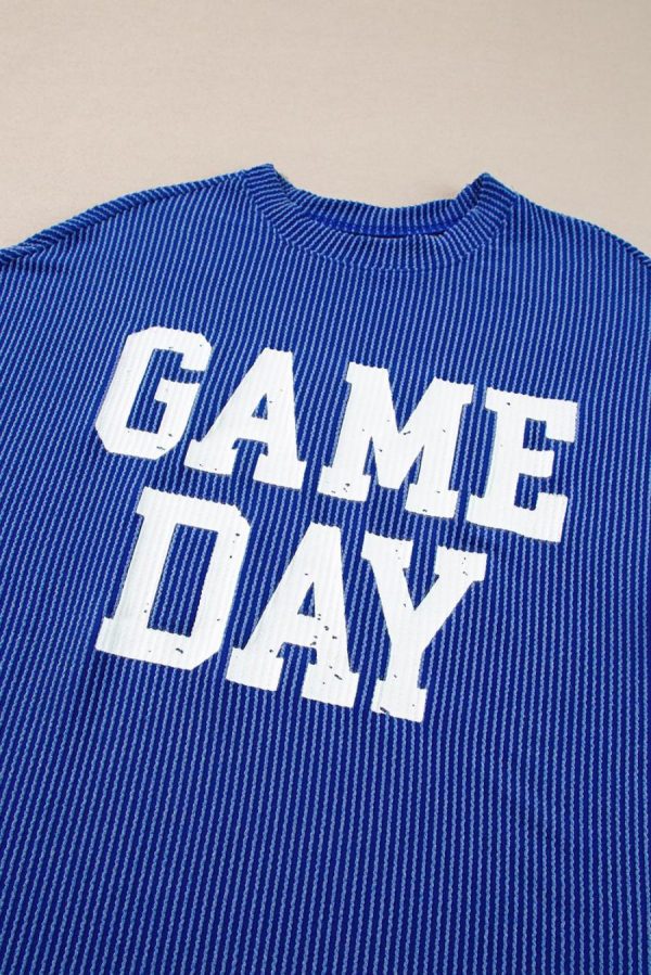 Long Sleeve Tops | Bluing Corded Game Day Graphic Long Sleeve Top - Women - Image 5