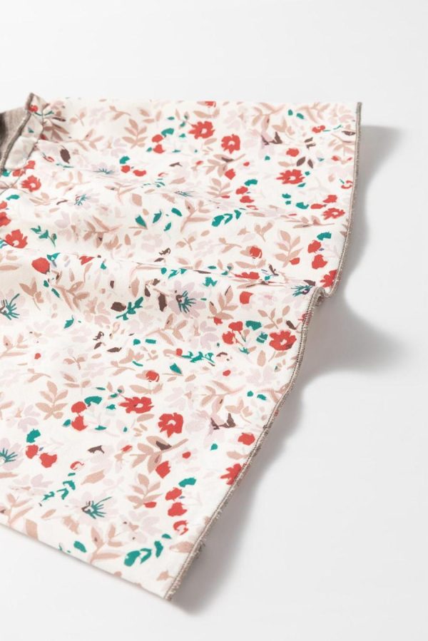 Long Sleeve Tops | Goat Colorblock Floral Patchwork Flared Sleeve Henley Top - Women - Image 7