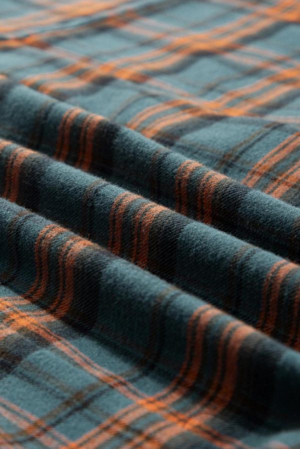 Long Sleeve Tops | Green Plaid Long Sleeve Collar Shirt - Women - Image 6
