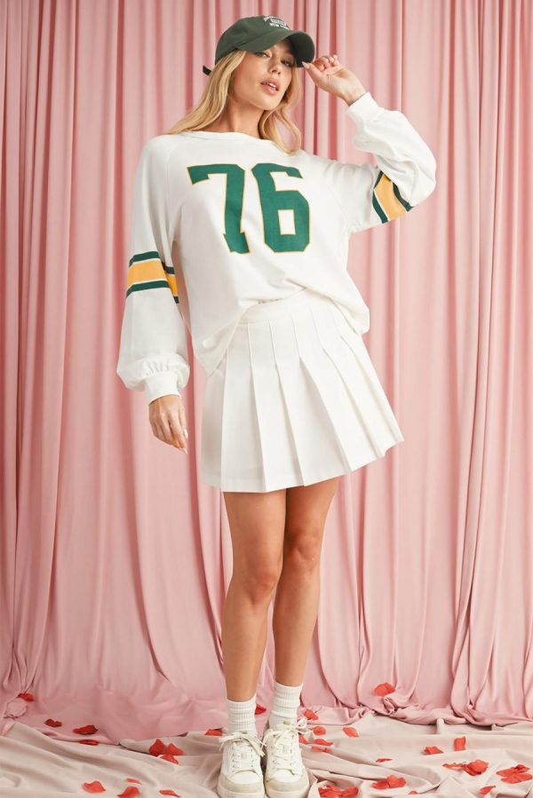 Long Sleeve Tops | White Vintage Sports Graphic Long Sleeve Top - Women - Image 3