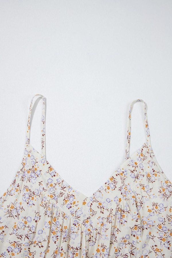 Sleeveless Tops | Apricot Boho Floral Spaghetti Straps Cami Top - Women - Image 2