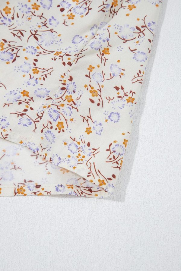 Sleeveless Tops | Apricot Boho Floral Spaghetti Straps Cami Top - Women - Image 5