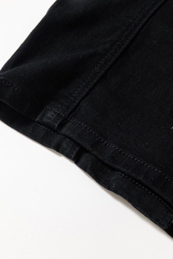 Sleeveless Tops | Black Acid Wash Buttoned Cropped Denim Cami Top - Women - Image 6