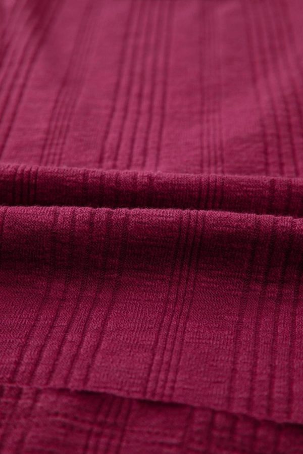 Sleeveless Tops | Red Dahlia Ribbed Textured Exposed Stitching Tank Top - Women - Image 6