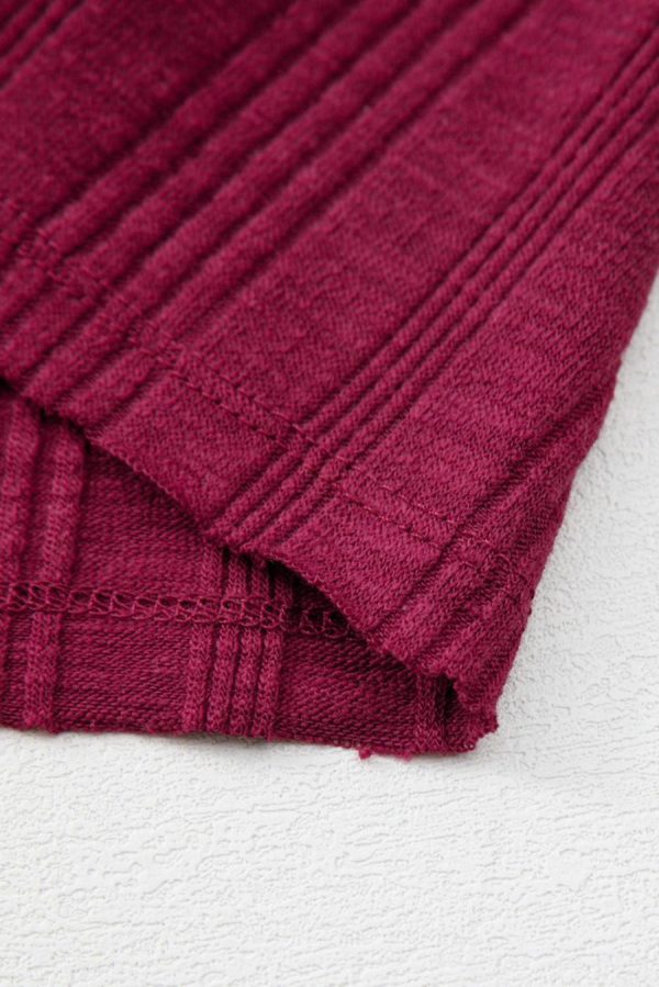 Sleeveless Tops | Red Dahlia Ribbed Textured Exposed Stitching Tank Top - Women - Image 7
