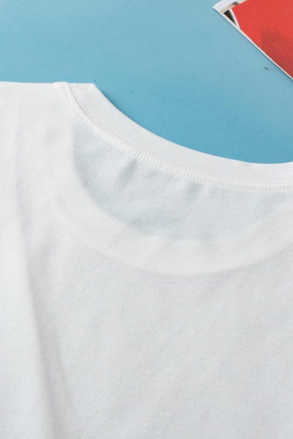 Sleeveless Tops | White Solid Color Crew Neck Pleated Tank Top - Women - Image 5