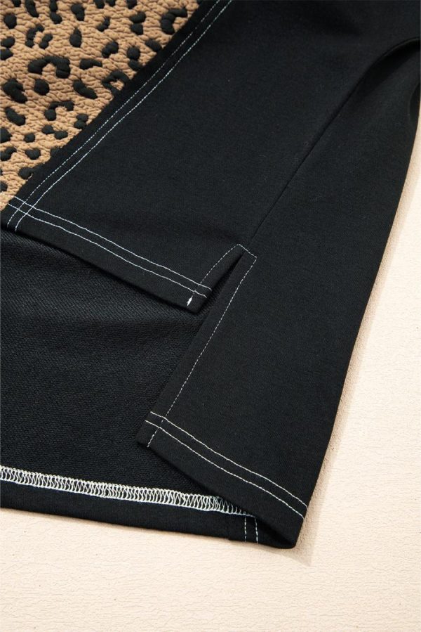 Sweatshirts & Hoodies | Brown Leopard Patchwork Quarter Zip Hoodie - Women - Image 7