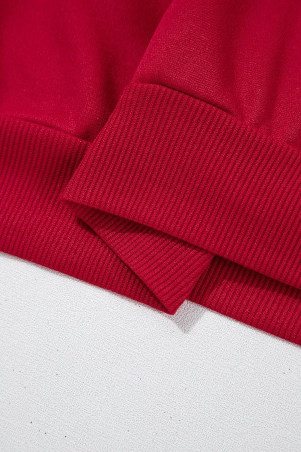 Sweatshirts & Hoodies | Fiery Red Sweet Bowknot Round Neck Sweatshirt - Women - Image 7