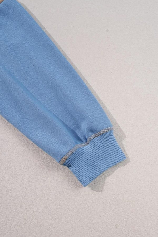 Sweatshirts & Hoodies | Sky Blue Colorblock Exposed Seam Patchwork Oversized Sweatshirt - Women - Image 6