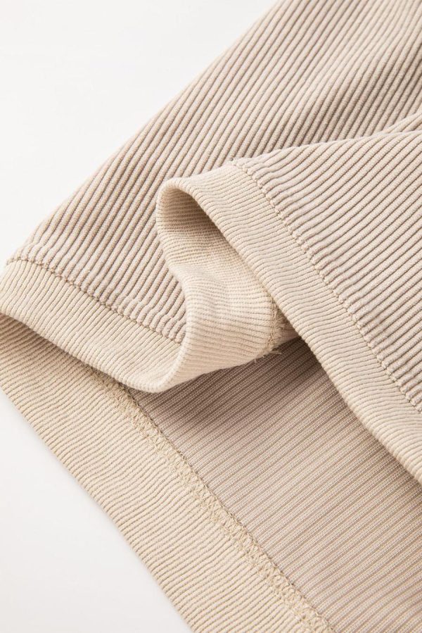 Sweatshirts & Hoodies | Smoke Gray Plain Drop Sleeve Crinkle Rib Oversized Sweatshirt - Women - Image 4