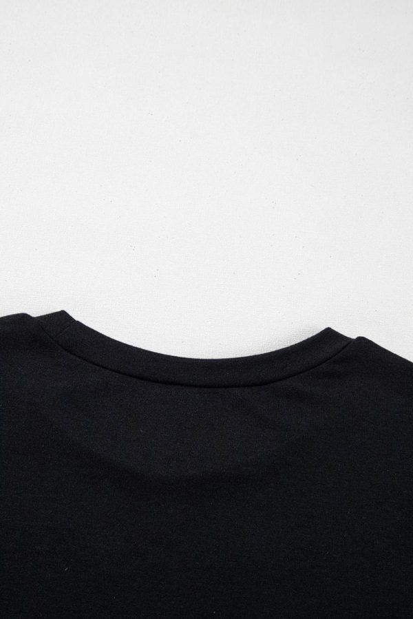 T Shirts | Black Colorblock Sequin Mardi Gras Crewneck T Shirt - Women - Image 5