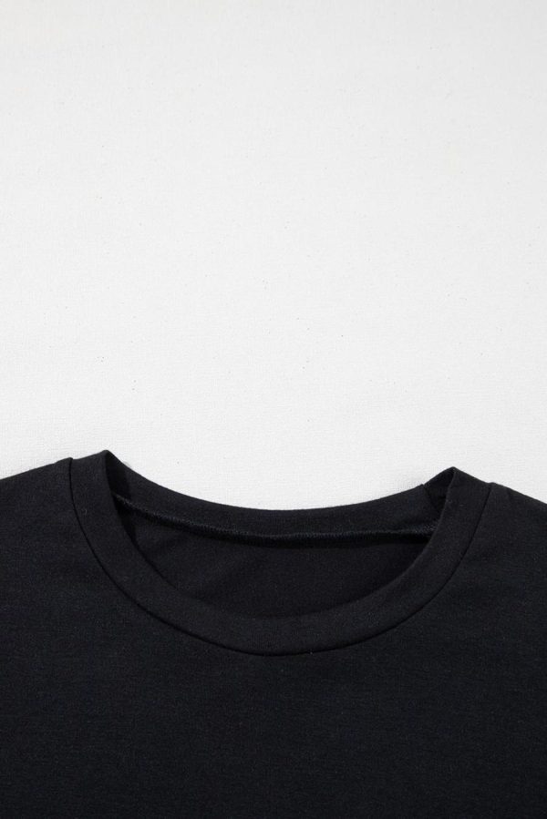 T Shirts | Black Colorblock Sequin Mardi Gras Crewneck T Shirt - Women - Image 7