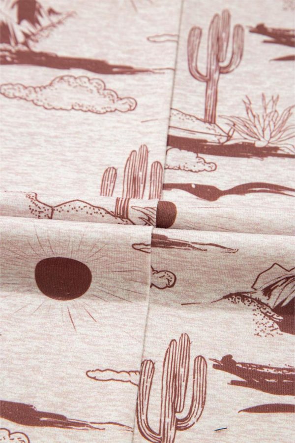 T Shirts | Brown Summer Desert Sand Print Short Sleeve Tee - Women - Image 6
