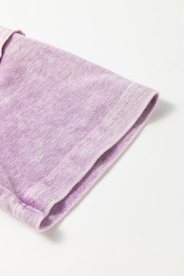 T Shirts | Orchid Petal Mineral Wash Exposed Seam Drop Shoulder Oversized Tee - Women - Image 5